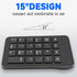XMSJSIY 23 -1 USB Type-C Number Pad Wired Keys Type-C Numeric Keypad with Tab, Home, Email & Calculator Keys