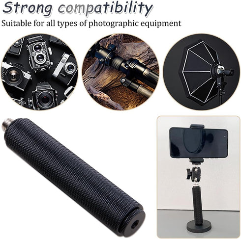ZORZA 1Pcs 1/4" 3/8" Multi-Functional Camera Handle Grip Photography Videography Stabilizer with & Screw Essential