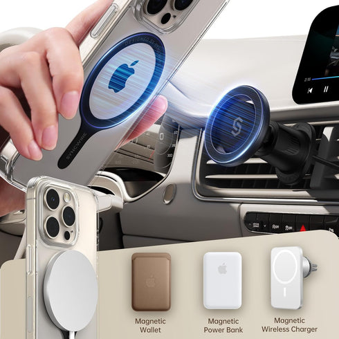 SYNCWIRE MagSafe Sticker 3 Pack - Universal Magnetic Ring for iPhone, Galaxy & All Cases, Supports Wireless Charging.