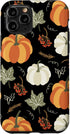 iPhone 11 Pro Case - Autumn Falling Leaves and Pumpkin Spice Harvest, Happy Fall Design