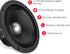 RECOIL MS65-4P 6.5-Inch Midrange Pro Audio Car Speakers, 600 Watts Max, 300 Watts RMS, Premium Quality Door Speakers