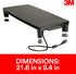 3M 4-Port Adjustable Monitor Stand with USB Hub, Black, Great for Computer Monitors, Laptops, TVs, Speakers, Printers