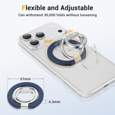 Ratcase 17 16 15 14 13 12 Magnetic Phone Ring Holder for MagSafe, Cell Phone Grip Stand Finger Ring for iPhone Pro Max