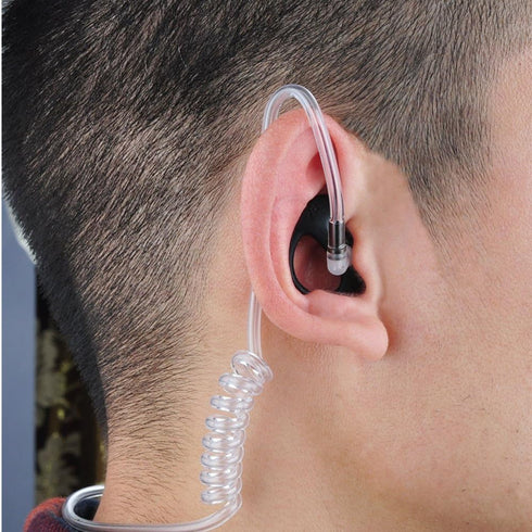 Replacement Earmold Earbud Earplug for Motorola Kenwood Two-Way Radio Audio Kits (Black, Small)
