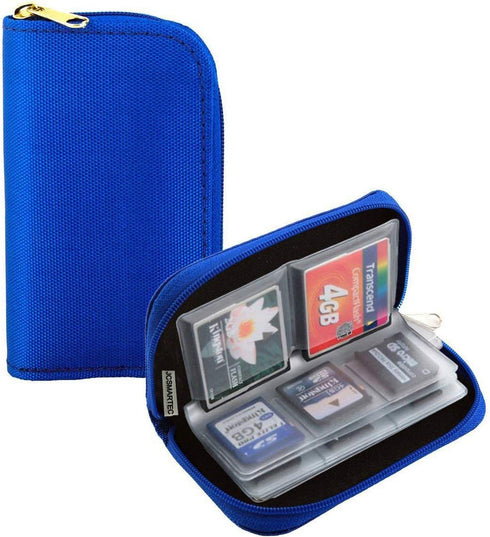 Memory Card Case, Carrying Case for Micro SD, Mini SD, and 4X CF, Card Holder Bag for Media Storage
