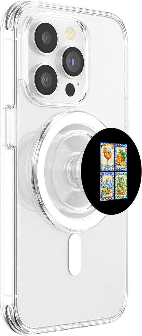 Orange Juice Citrus Fruit Mediterranean Design Summer Watercolor Orange Citrus Fruit Aesthetic PopSockets PopGrip