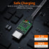 JXMOX USB C Cable, USB A to Type C 3A Fast Charging (10ft 2-Pack) Compatible with iPhone 15 Pro Max, Samsung Galaxy S20