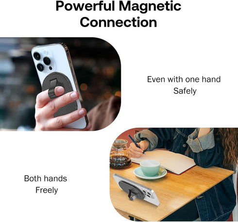 AUROX Magnetic Phone Grip Holder for MagSafe, Kickstand Strap Holder, Compatible with iPhone 15/14/13/12 Series, Grass