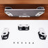 Under Desk Laptop Storage Mount, Metal Holder for Devices Thickness 1.37", with Anti-Scratch Silicone (White)