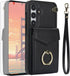 Asuwish Wallet Cover for Samsung Galaxy S24 Plus S24+ 5G, with Tempered Glass Screen Protector, RFID Blocking, Black