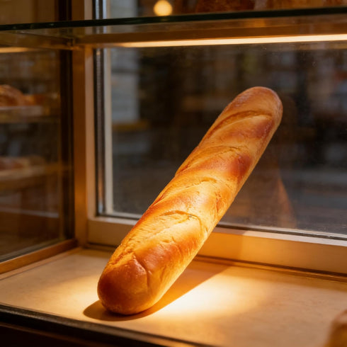 MHFOOU Artificial French Baguette Bread, 13.6IN Realistic Fake Loaf Simulation Baguette Simulation French