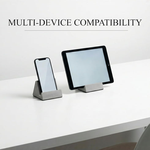 Zitiyade 17/16/15/14/13/12 Concrete Phone Stand, Desktop Phone Stand,Multifunctional Stand, Compatible with IPAD/iPhone
