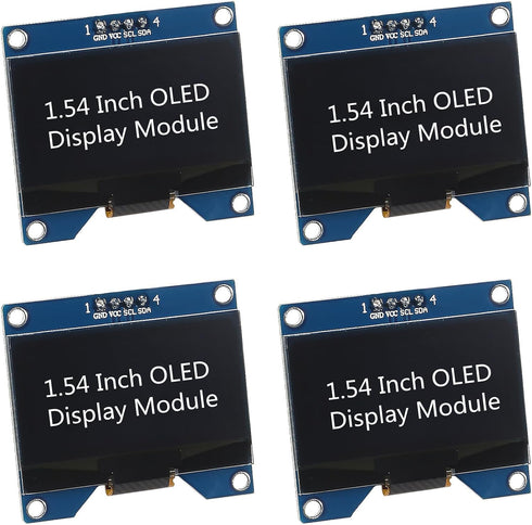 MELIFE 4pcs 1.54 Inch OLED I2C IIC Display Module, 128x64 Pixel SSD1309 Driver