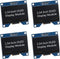 MELIFE 4pcs 1.54 Inch OLED I2C IIC Display Module, 128x64 Pixel SSD1309 Driver