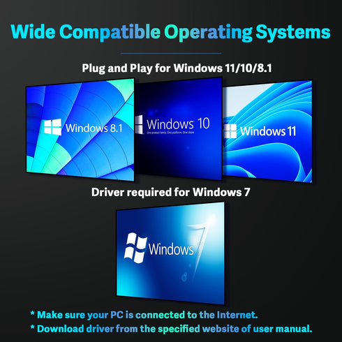 Latest Bluetooth 5.3 USB Adapter for PC, Wireless Transmitter Dongle for Windows 11/10/8.1/7, Plug & Play