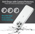 [3+1 Compatible with iPhone 11, 11 mini, 11 Pro, 11 Pro Max Camera Lens Protector Glitter Bling, Tempered Glass Clear Camera Cover Screen Protector Ring Accessories, Case Friendly (Silver)