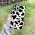Abbery iPhone 12 Pro Max Case, Cute Clear Soft Silicone TPU with Cow Print Pattern, Shockproof Protective Cover for