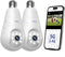 Hugolog 2K 3MP Light Bulb Security Camera, 360° Wireless Indoor Outdoor Camera with Motion Detection, Compatible with