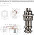 Clyxgs 4-Pin Male Female Aviation Plug Connector, Metal Wire Panel Connector 16mm Socket, 10PCS