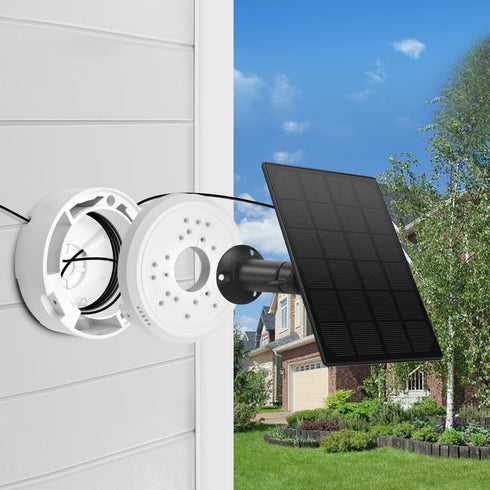 Universal Junction Box for Bullet Security Camera, Plastic Waterproof Mount Bracket for Arlo and Reolink Solar Panels