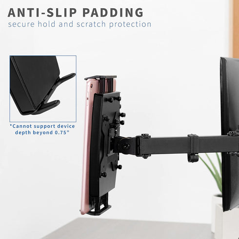 VIVO MOUNT-UVM02 Universal VESA Mount Adapter for Tablets, 2-in-1 Laptops, 15.6 inch Monitors, Max VESA 100x100, Black