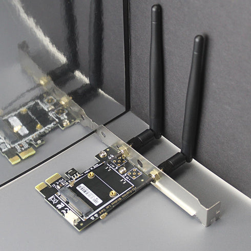 GLOTRENDS WA02 Mini PCIe to PCIe X1 WiFi Bluetooth Adapter for Mini PCIe WiFi 4/5/6/6e Module, Coral TPU Module, with