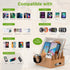 Pezin & Hulin Bamboo Charging Stand, Dock Organizer for Multi Devices with 5 Cables, No Power Charger Block