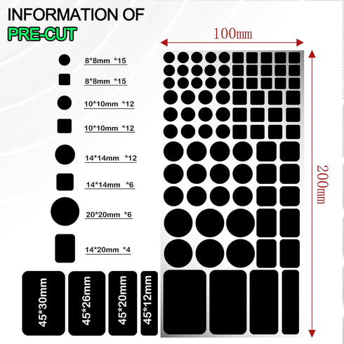 Electronic,2 Dimming 100% (1 1 LED Light Blocking Stickers,Blackout Stickers for Sheets LED Light Blocking Covers, LED