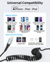 Coiled Lightning Cable, 2 Pack Coiled iPhone Charger Cable for Car Compatible with iPhone 14 13 12 11 Pro Max