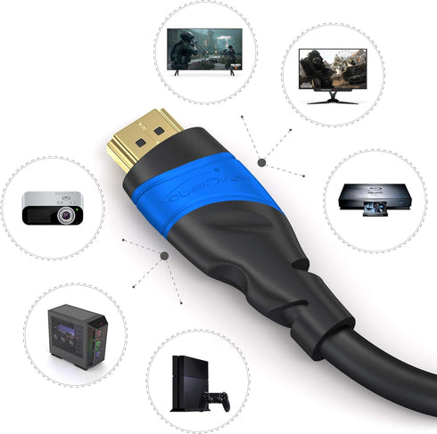 HDMI Cable 4K - 29ft with A.I.S Shielding, High Speed HDMI Cord with Ethernet for PS5, Xbox, Switch, Black
