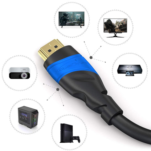 8K 4K 3ft (0.5ft75ft) 10K/8K@60Hz/4K@120Hz PS5, KabelDirekt / HDMI Cable & More HDMI Cables German-Engineered HDMI Cord