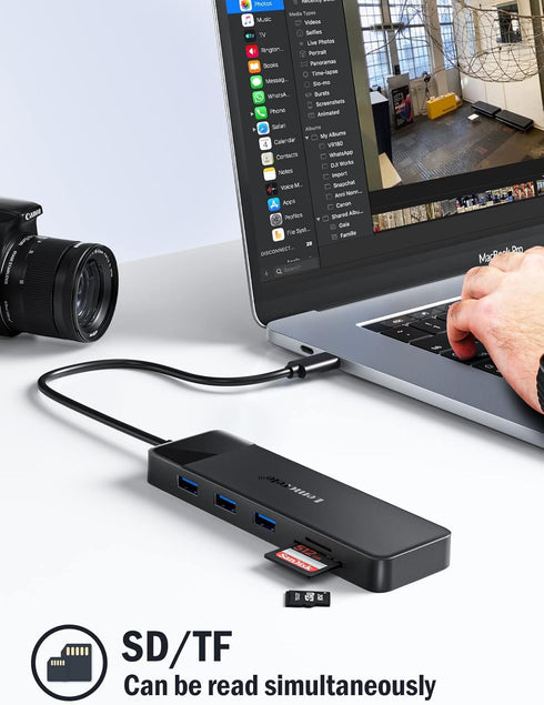 Lemorele 10 in 1 USB C Docking Station for Laptop, Triple Display Monitors Adapter w/4K Dual HDMI, 1080P VGA, 3