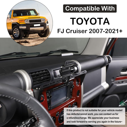Car Instrument Panel Track Mobile Phone Holder for Toyota FJ Cruiser 2007-2021, Multifunctional Phone Holder