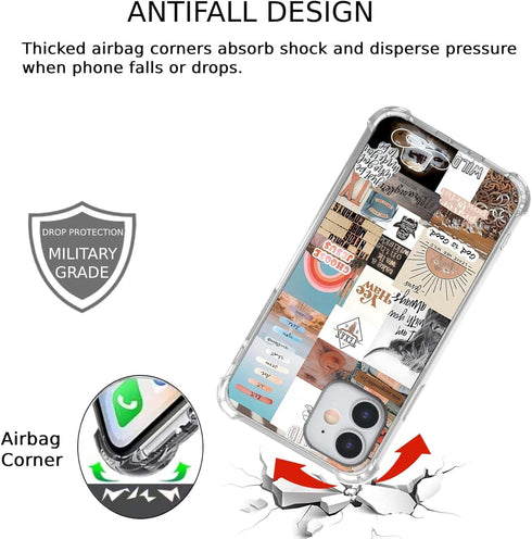 Jesus and Cowboy Case for iPhone 11, Christian Quotes and Western Collage Trendy TPU Bumper for Men Women