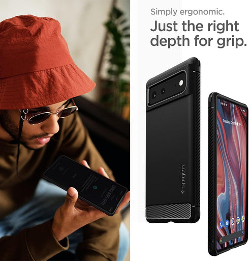 Spigen Rugged Armor Case Designed for Google Pixel 6 (2021) - Matte Black