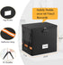 Fireproof Vinyl Record Storage Box - Black Water Resistant Organizer Holds 55 Single Albums, Collapsible Carrying Case