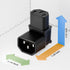 Vellcon 320 C14 C13 90 3Pole 90Degree IEC to Power Adapter PDU Plug/Socket Down Degree Wall-Mounted LCD TV AC Connector
