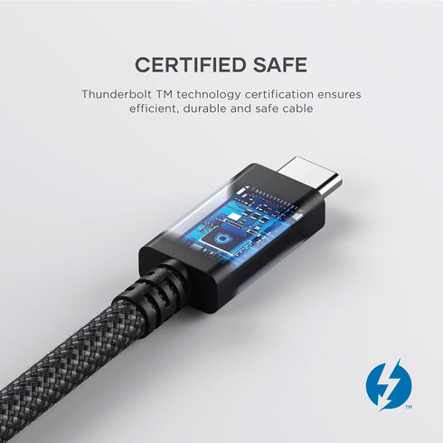 Satechi USB C Thunderbolt 4 Cable (3.2ft/1m), Supports 8K Display, 40Gbps Data Transfer, 240W PD Charging