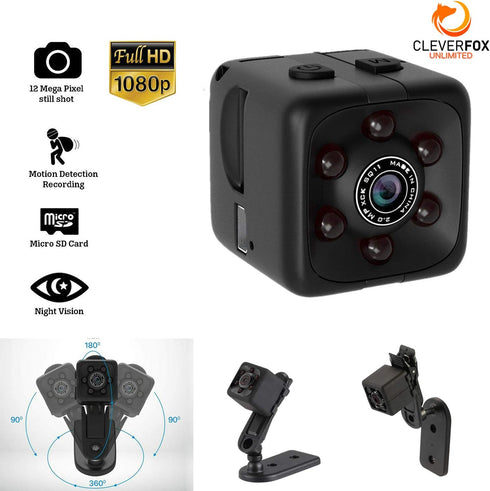 Mini Spy Camera with Audio & Video, 1080P Hidden Camera, Portable HD Nanny Cam with Night Vision & Motion Detection for