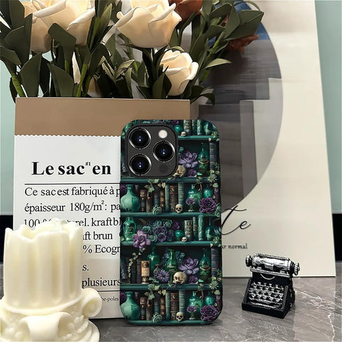 DAIZAG 16 2 1 Compatible with iPhone Pro Max Case,The Magician's Bookshelf in Heavy Duty Shockproof Rugged Hard PC+Soft