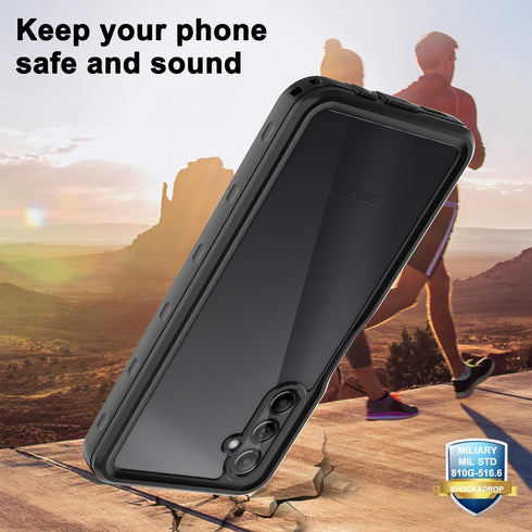 Samsung Galaxy A14 5G Phone Case, Waterproof with Clear Lens/Camera/Screen Protector, Rugged Military Shockproof - 6.6''