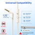 3.5mm 4.9ft MP3/4, Botesty Sound Headphones Wired with Microphone, Over Ear Foldable Plug in Headphones Corded
