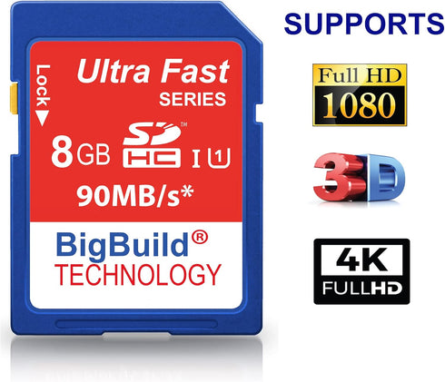8GB Ultra Fast SDHC Memory Card 90MB/s for Kodak PIXPRO AZ252, AZ401, AZ421, AZ422, AZ527, AZ528, AZ651