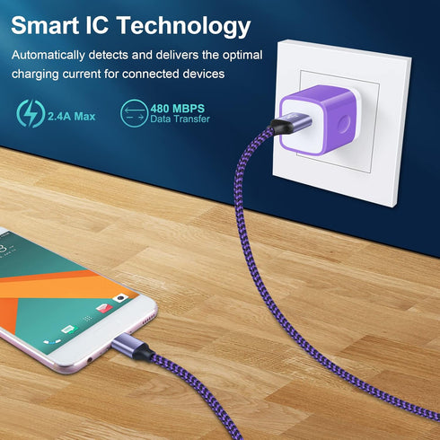 Android Charger, 3-Pack USB Wall Charger 1A/5V USB Charger Plug Single Port Charging Cube Box for iPhone 15 14 13 12