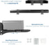VIVO Steel Universal Dual Soundbar Wall Mount L Brackets, Adjustable Extending Speaker Arm Holders, Black