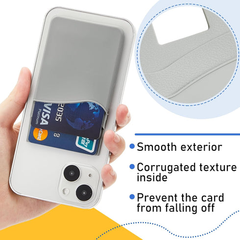 Fulmoon 36 Pack Phone Wallet Stick on, 2 Pocket Silicone Adhesive Credit Card Cell Phone Sleeves for