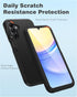 FNTCASE Samsung Galaxy A15-5G Case: Rugged Dual Layer Silicone Cover with Built-in Screen Protector, Slim & Shockproof,