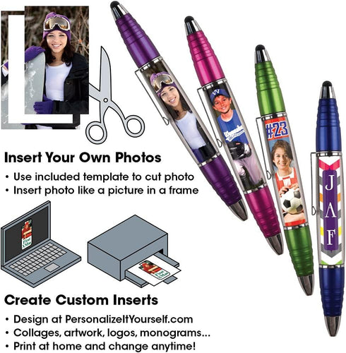 Black PixStylus 2 in 1 Personalized Pen and Stylus Combo – Create Your Own Custom Stylus/Pen at