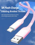 USB C Cable 15FT 2Pack, Extra Long USB-A to USB-C Braided Fast Charger Cord for iPhone 15, Samsung Galaxy, Pink