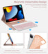 SENGBIRCH Backlit Keyboard for iPad Air 13 inch (M2) 2024, iPad Pro 12.9, Detachable Bluetooth Wireless Keyboard, Pink
